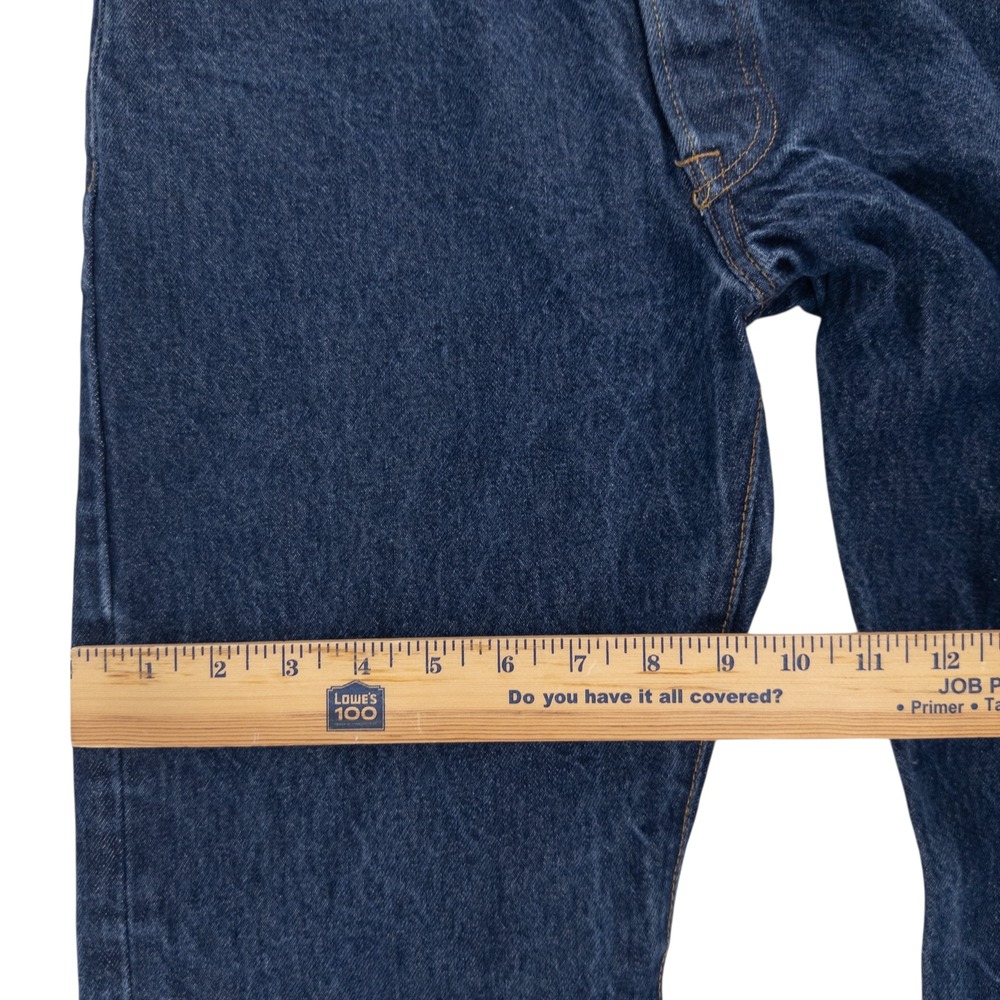 Levi's 501 Men's Straight Jeans in Dark Blue Denim - Picture 15 of 16